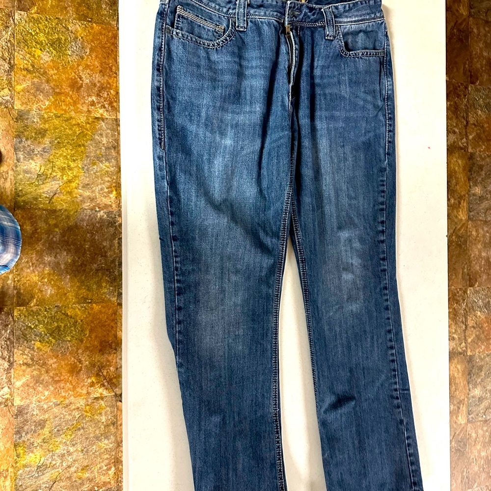 Rock and Roll Denim double barrel boot cut jeans.